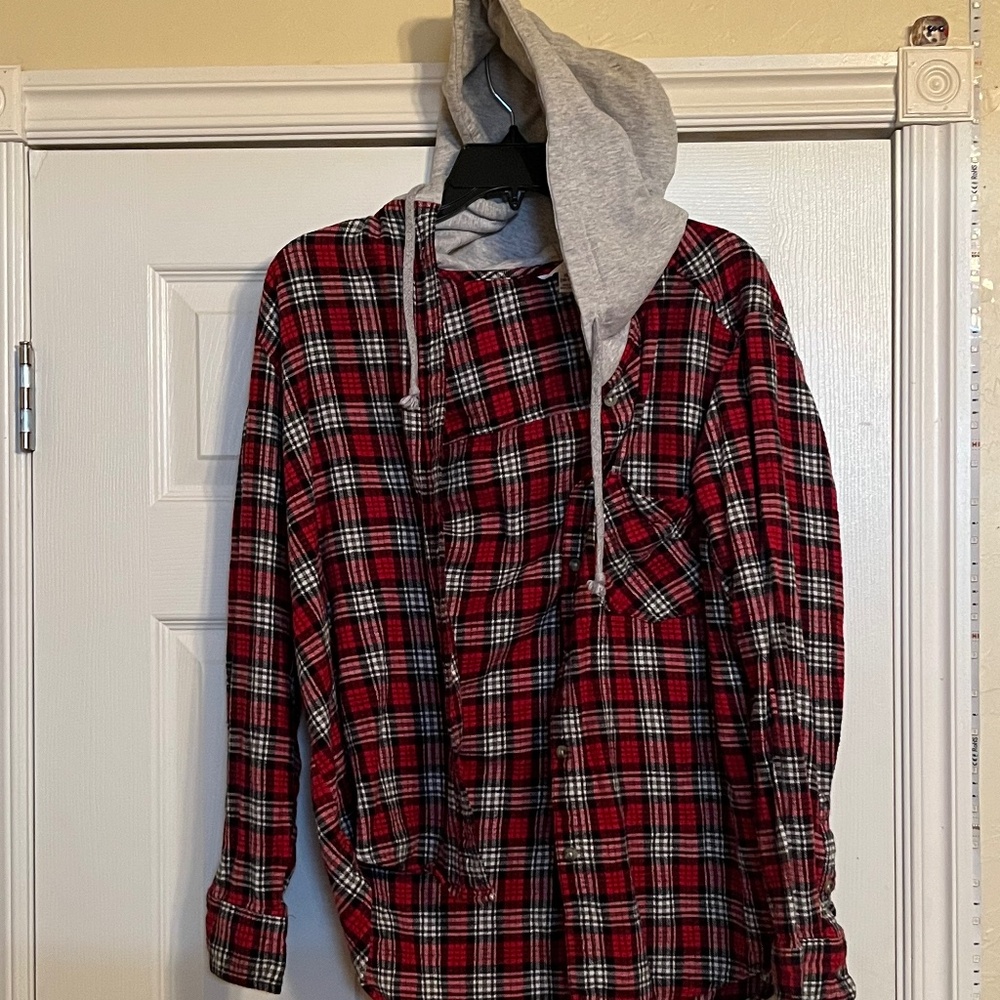 Flannel with hood